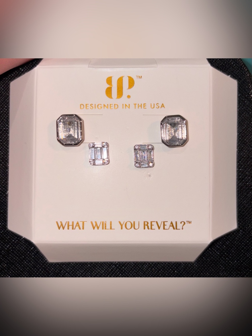 BP ER24795 Silver Clear Cz Stud Earring Set